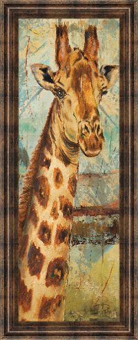 New Safari I Giraffe Framed Wall Art