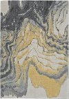 Clearance 8 x 11 Large Slate Gray and Yellow Area Rug - Bleeker