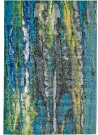 5 x 8 Medium Blue-Green Area Rug - Brixton