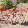 OP-BS3-SOL-R Red 3 Piece Bistro Set