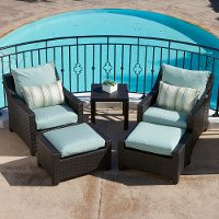 OP-PELCLB5-BLS-K 5 Piece Chair and Ottoman Set - Deco
