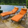 OP-PEAL2-CNS-TKA-K Tikka Orange Chaise Loungers Pair