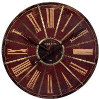 Large Red Wall Clock