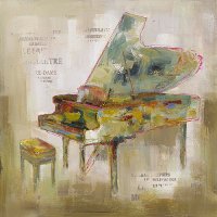 Paris Piano Canvas Wall Art