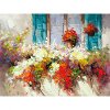 Window Box Multi Color Canvas Wall Art