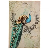Peacock Poise I Elegant Canvas Wall Art