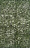 6 x 9 Medium Vintage Green Area Rug - Restoration