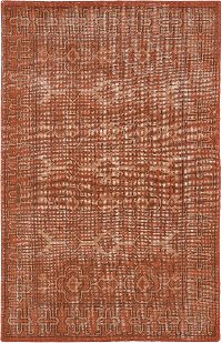 4 x 6 Small Vintage Paprika Red Area Rug - Restoration