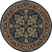 8' Round Navy Area Rug - Tara