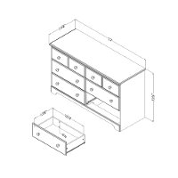 3746027 Cherry 6-Drawer Double Dresser - Summer Breeze -2