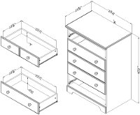 3746035 Cherry 5-Drawer Chest - Summer Breeze