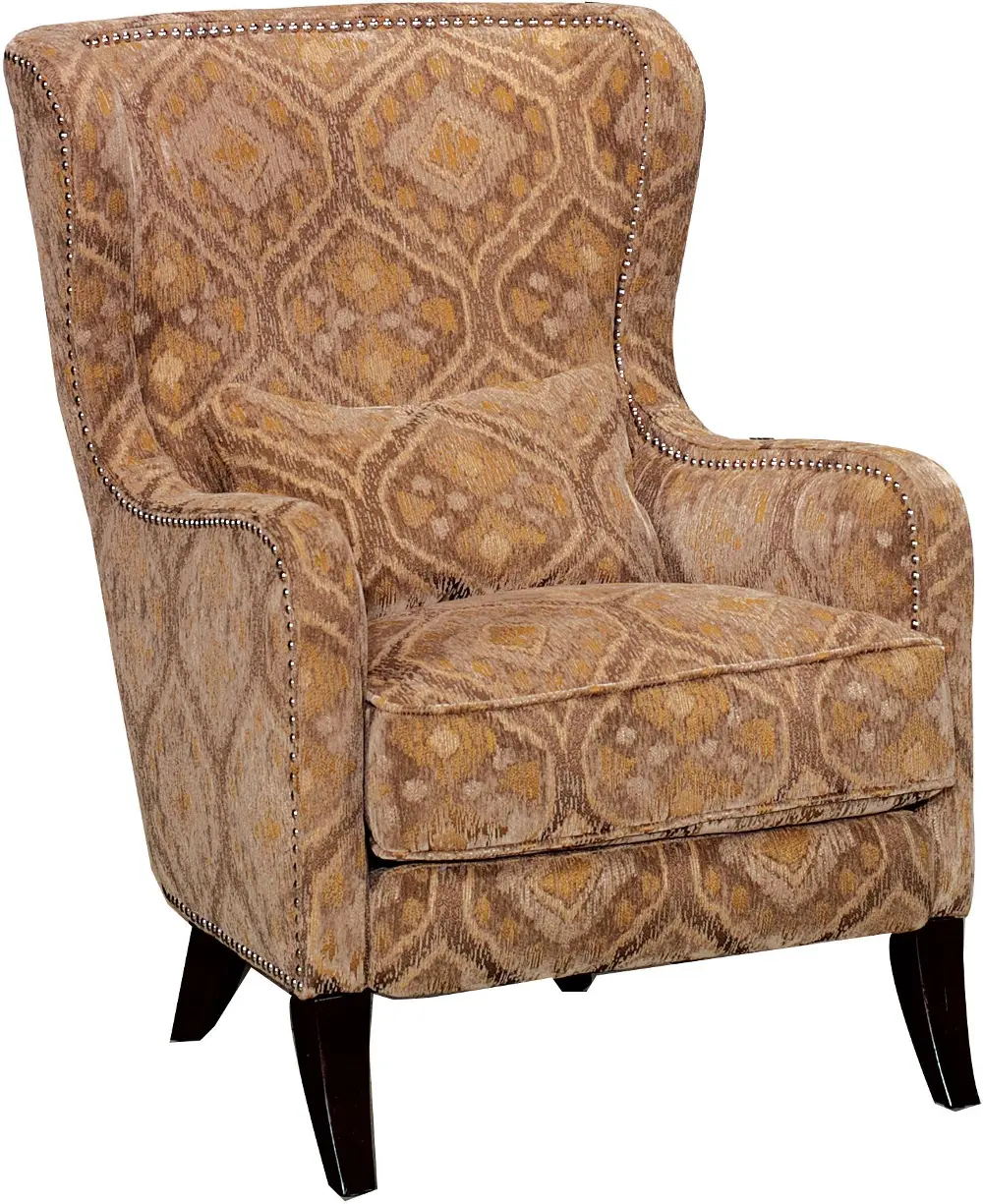 Cambridge 31 Inch Taupe Upholstered Wing Chair-1
