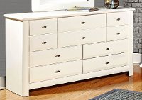 Laguna White Contemporary 9-Drawer Dresser