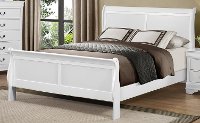 White King Size Sleigh Bed - Mayville