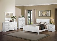 Classic Traditional White 4 Piece King Bedroom Set - Mayville