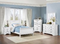 White 4 Piece Twin Bedroom Set - Mayville