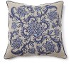 Indigo Blue Embroidered Throw Pillow