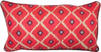 Red Piaza Rectangular Throw Pillow