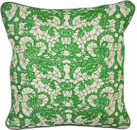Green Terrace Throw Pillow