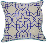 Blue Geometric Throw Pillow