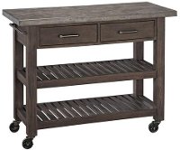 Concrete Top/ Wood Kitchen Cart - Concrete Chic