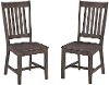 Set of 2 Brown Dining Chairs - Concrete Chic