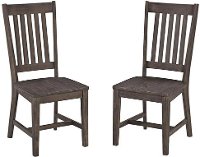 Set of 2 Brown Dining Chairs - Concrete Chic