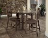 Brown 5 Piece Round Dining Set - Concrete Chic