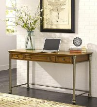 Vintage Caramel Executive Desk - Orleans Wood