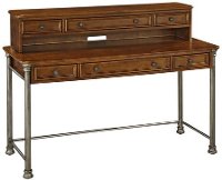 Vintage Caramel Executive Desk & Hutch - Orleans Wood-2