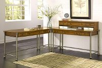 Vintage Caramel Corner L-Shaped Desk - Orleans Wood