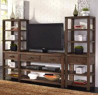 Brown Three Piece Entertainment Center - Barnside