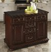Cherry/Black Granite Kitchen Island - Colonial Classic