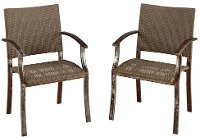Aged Metal Rust Dining Chair Pair - Urban Outdoor