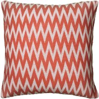Orange Chevron Throw Pillow