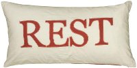 Rest 11x21 Throw Pillow