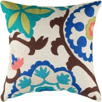 Multi Colored Suzani Throw Pillow