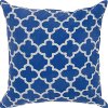 Blue and Silver Throw Pillow