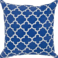 Blue and Silver Throw Pillow