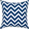 Blue and White Chevron Throw Pillow