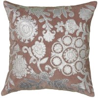 Plum and Silver Throw Pillow