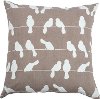 Gray-Taupe and White Dove 20 Inch Throw Pillow