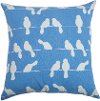Blue and White Dove Throw Pillow