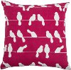 Raspberry and White Dove Throw Pillow