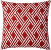 Chili Red Weave 22 Inch Indoor/Outdoor Throw Pillow