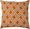 Tangerine Weave 22 Inch Indoor/Outdoor Throw Pillow