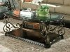 Clearance Traditional Glass Top Coffee Table - Seville