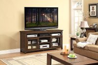 74 Inch Distressed Walnut Brown TV Stand - Restoration