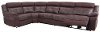 Brown 5 Piece 3x Manual Reclining Sectional Sofa - Denver