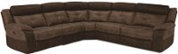Brown 5 Piece 2x Manual Reclining Sectional Sofa - Denver